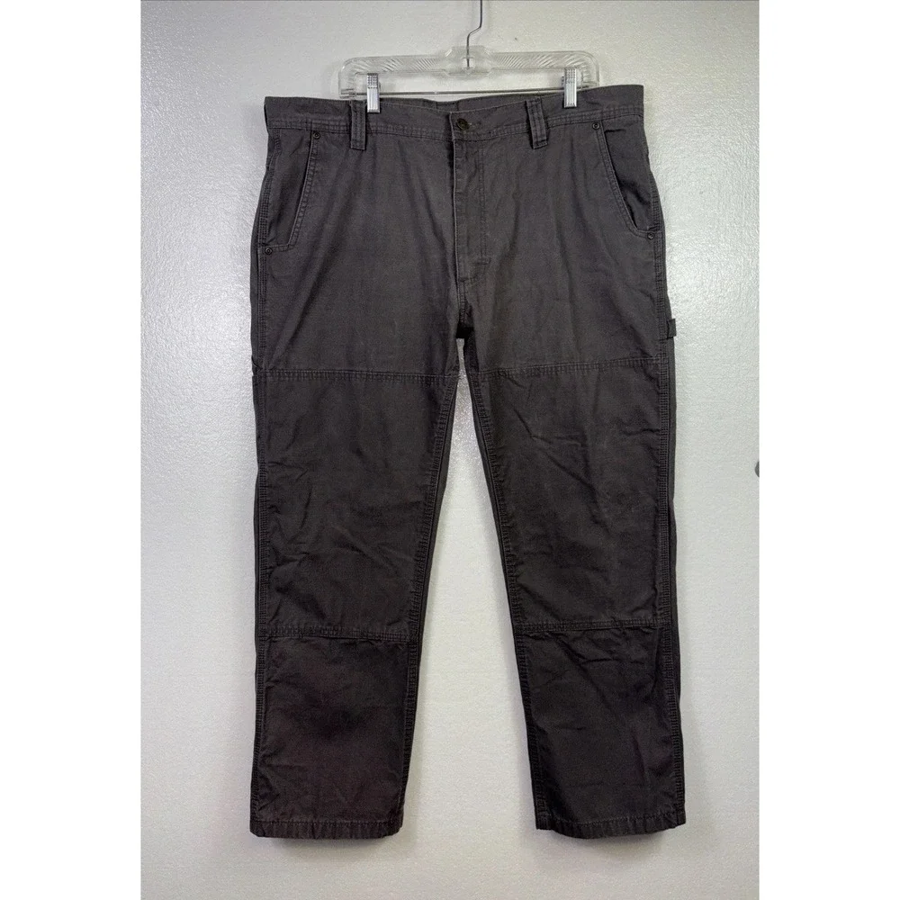 Key‎ Mens Carpenter Jeans 40X30 Double Knee Gray Work Pants Ripstop Outdoor